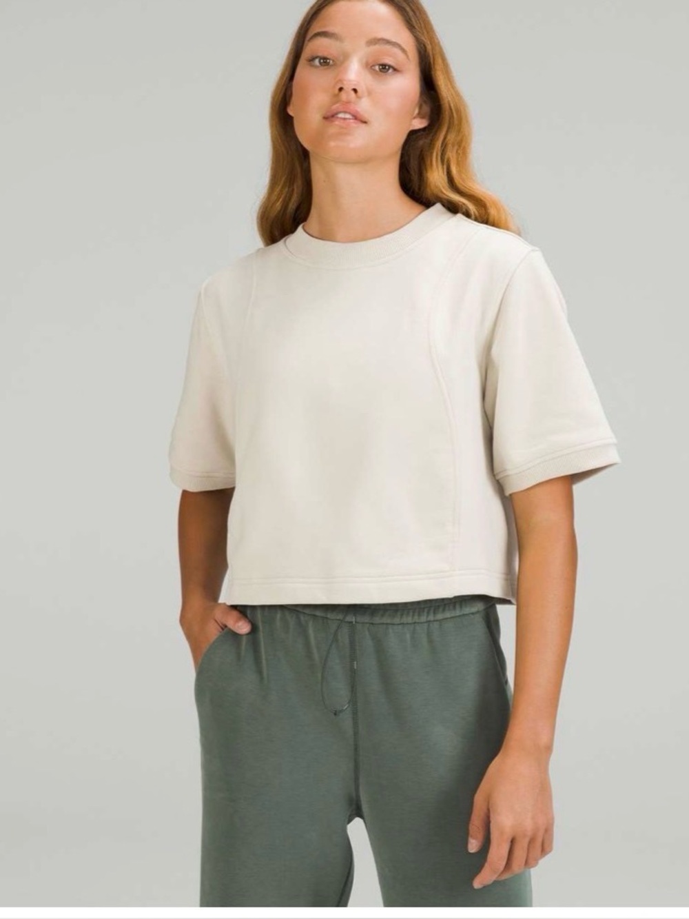 Lululemon Cotton French Terry + Swift tshirt - Natural Ivory